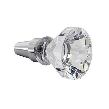 Imagem de Sakali Manopla de câmbio de câmbio de marcha de carro em formato de diamante de cristal para a maioria das transmissões manuais ou transmissão automática sem botão de bloqueio