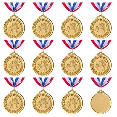 Imagem de Abaokai 12 medalhas de ouro para jogos de voleibol esportivos infantis, brindes de festa, 5 cm
