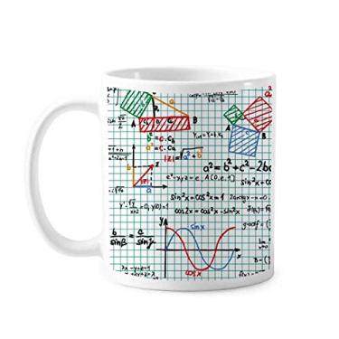 Imagem de Caneca de cerâmica com fórmulas matemáticas, função trigonométrica, caneca de cerâmica para café, porcelana