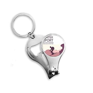 Imagem de Varas de esqui de esportes de inverno padrão alicate de unha chaveiro abridor de garrafas cortador