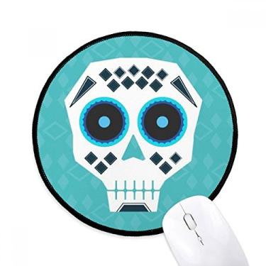 Imagem de DIYthinker Olhos azuis l Ilustração da Cultura Nacional do México Mouse Pad Desktop Escritório Tapete Redondo para Computador