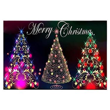 Imagem de KELATI Tapete de porta de Natal, tapete de Natal de boas-vindas de Natal antiderrapante e lavável, para quarto, banheiro, cozinha, tapete, decoração de feriados-C1