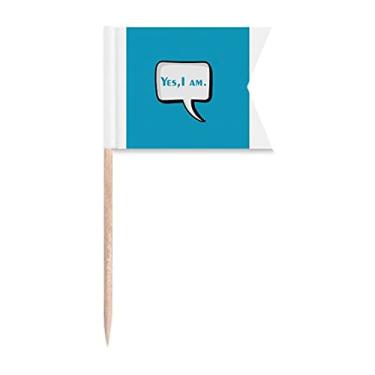 Imagem de Marcadores de palito de dente para reconhecimento diário de idiomas, marcação de rotulagem para bolo de festa, comida e queijos