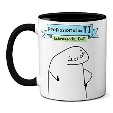 Imagem de Caneca Profissional De Ti Arruma Meu Computador? Presente (Preta)