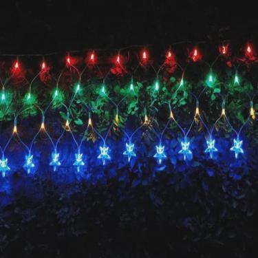 Imagem de Cascata Luminosa Pisca colorida 110v 1062 4 Fases 120 LED 127V