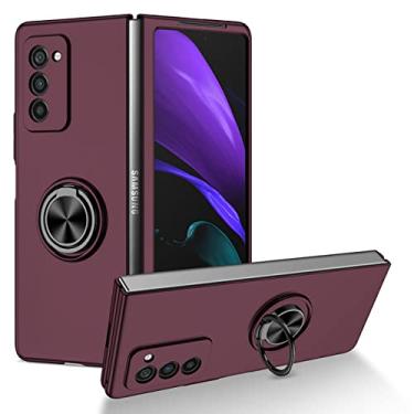 Imagem de Estojo antiderrapante para Samsung Galaxy Z Fold2 5G Fold 4 Fold4 Fold 2 3 Fold3 Capa protetora anti-queda, vinho tinto, para Samsung Z Fold 2