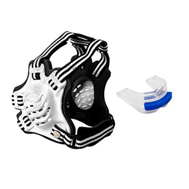 Imagem de Protetor De Orelha Ajustável + Protetor Bucal Duplo Mma (Branco)