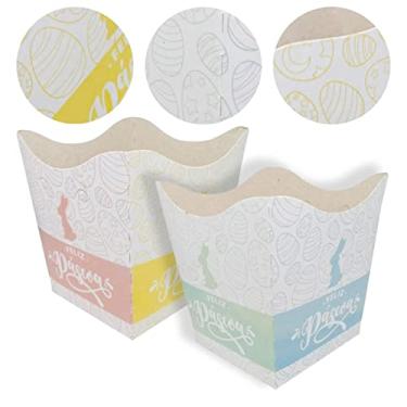 Imagem de Cachepot de Papel Páscoa Feliz Páscoa Pequeno - 10 Un