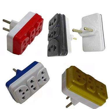 Imagem de Adaptador Todas Tomadas Padrão Novo Antigo Benjamin Triplo