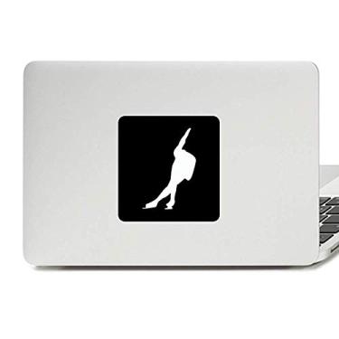 Imagem de Adesivo de vinil Paster Laptop com desenho de patinação em rolo preto para decoração de PC