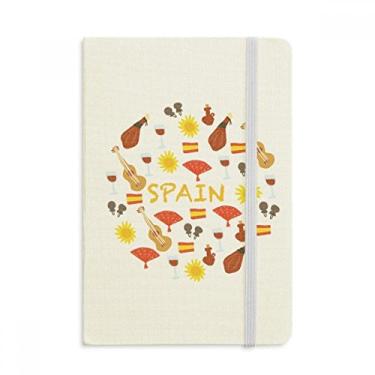 Imagem de Caderno de alimentos para música flamenco da Espanha, capa dura em tecido, diário clássico