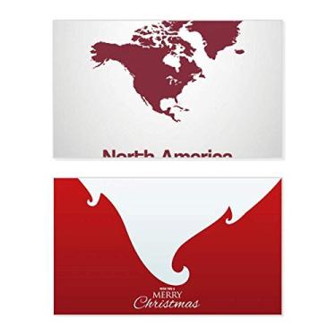 Imagem de Mapa de contorno do continente da América do Norte feriado, feriado, cartão de felicitações, mensagem de Natal