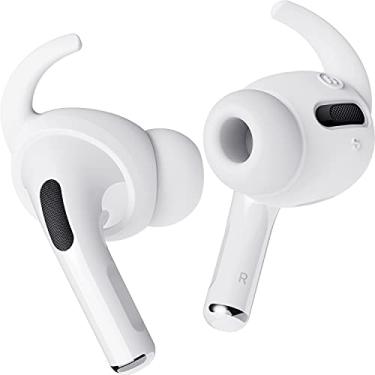 Imagem de elago 4 pares de capas de ganchos para AirPods Pro – ajuste confortável e seguro, qualidade de som aprimorada, design de recorte preciso, acessórios compatíveis com AirPods Pro [patente registrada nos EUA] (branco)