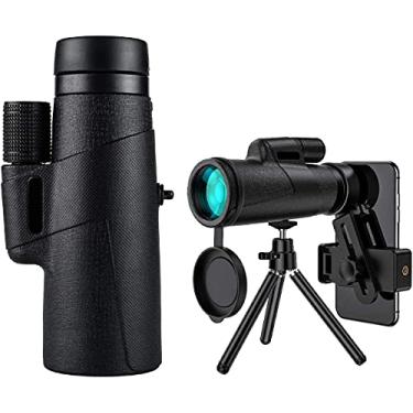 Imagem de telescópio starscope monocular 10X42 HD, luneta monocular de alta potência para adultos, monóculos de zoom atualizados Lente FMC e prisma BAK4, monocular antipoeira à prova d'água com tripé adaptador de smartphone