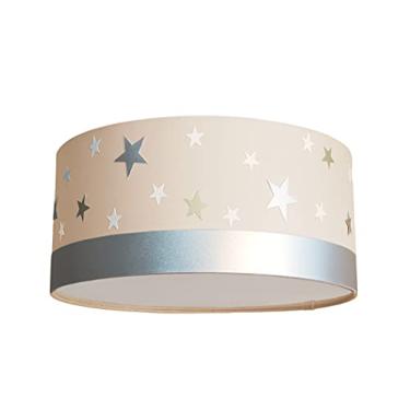 Imagem de Luminária Plafon Infantil Estrelas 30x15 2E27 Bivolts Cor: Crú