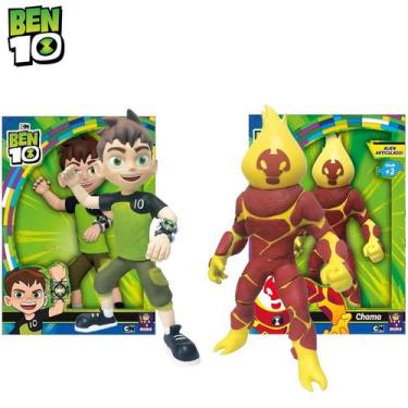 Boneco Articulado Gigante - Ben 10 - Alien Chama - Mimo Toys em