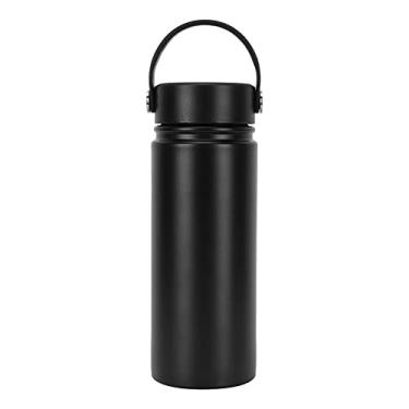 Imagem de Venda Louca Copo térmico, preto 335g Copo portátil 500ml antiderrapante para limpeza fácil para garrafa de água para efeito de preservação de calor(Preto)