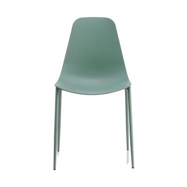 Imagem de Cadeira Miami Com Assento em Polipropileno e Base em Madeira Fratini - Verde Aloe