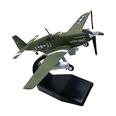Imagem de shamjina 1:72 P51B Diecast Fighter Model Retro Plane Model Souvenir Gift Kids Adults Toy Ornament with Display Base for TV Armário Shelf Room