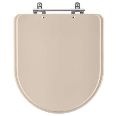Imagem de Assento Sanitário Poliéster Duomo Plus Amendoa para vaso Deca
