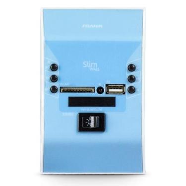 Imagem de Amplificador De Parede Frahm Slim Wall Som Ambiente Azul Usb Bluetooth