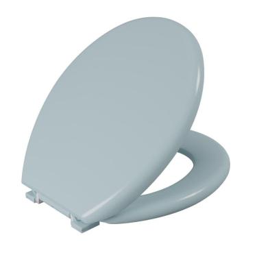 Imagem de Assento Sanitário Almofadado Oval Astra Azul Claro