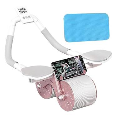 Imagem de Ab roda de rolo - Roller Wheel e Timer para músculos abdominais,Rodas de rolos de exercício de ombro para campus universitário, academia, casa, local de trabalho, viagens, viagens de negócios Riastvy