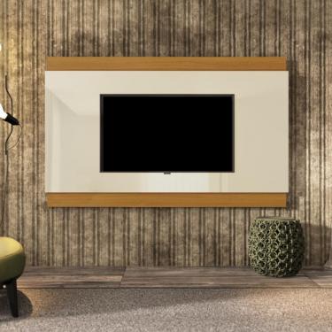 Imagem de Painel para TV até 60 Polegadas 160cm Legacy EDN Móveis - Off White/Cedro