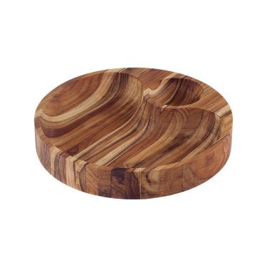 Imagem de Petisqueira para Churrasco 2 Divisórias Tramontina 13609351 Madeira Natural