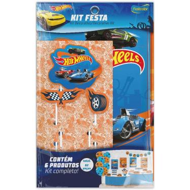 Imagem de Kit Festa Pronta Hot Wheels 62 Peças