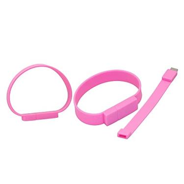 Imagem de Flash Drive em forma de pulseira de 32 GB USB 2.0 Flash Drive Memory Stick Thum Drive USB Flash Disk U Pen Drive USB Disk Pen Drive USB Flash Memory Storage USB Stick PenDrive (rosa)