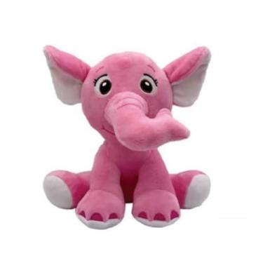 Imagem de Elefante de Pelúcia Macio Pequeno 20 cm (Rosa)