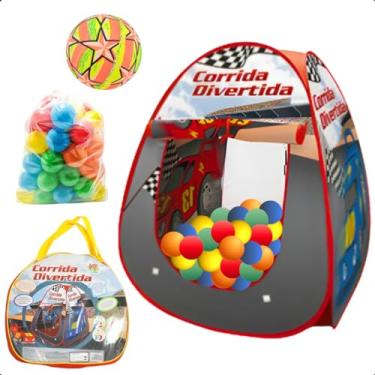 Imagem de Toca Barraca Infantil Bolinhas Bola Brinquedo Praia (Vermelho)