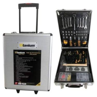 Imagem de Jogo De Ferramentas Titanium Com 254 Peças E Maleta Com Roda
