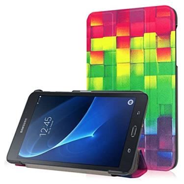 Imagem de Capa para tablet Samsung Galaxy Tab A 7.0 T280 T285 (versão 2016), capa de couro ultrafina com suporte para dormir/despertar para Galaxy Tab A 7.0 SM-T280 SM-T285C versão apenas 7 polegadas (quadrados