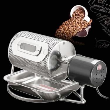 Imagem de Máquina De Torrador De Café, assadeira assadeira Tipo de tambor, Feijão De Grãos Domésticos Amendoim Nozes Feijão De Café Máquina De Cozimento Com furos, Máquina De Assar Grãos De Café Domésticos