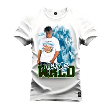Imagem de Camiseta Plus Size Premium 100% Algodão Estampada Shirt Unissex Juice Wrld Branco G4