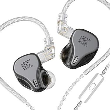 Imagem de Fone de ouvido KZ DQ6 3DD Bass HIFI Fones de ouvido In-Ear Monitor com cancelamento de ruído Música esportiva In Ear Monitor Headphone(cinza,com mic)