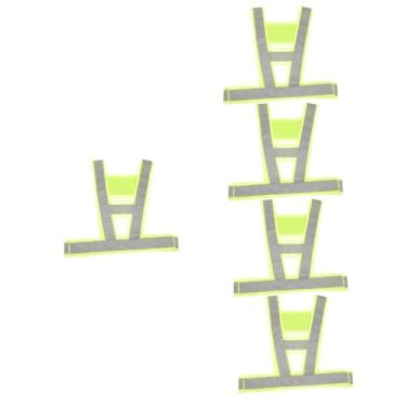 Imagem de Angoily 5 Unidades colete de condução colete amarelo para homens jaquetas reflexivas para homens tops regata colete protetor reflexivo colete de segurança reflexivo cavalgando roupas