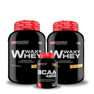 Imagem de Kit 2x Waxy Whey 2kg + BCAA 4800 120 Caps - BODYBUILDERS (Médio, Baunilha)