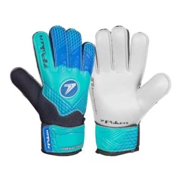 Imagem de Poker, Luva De Goleiro Infantil Jogos Futebol Poker Cor:Azul;Tamanho:4;Gênero:Unissex