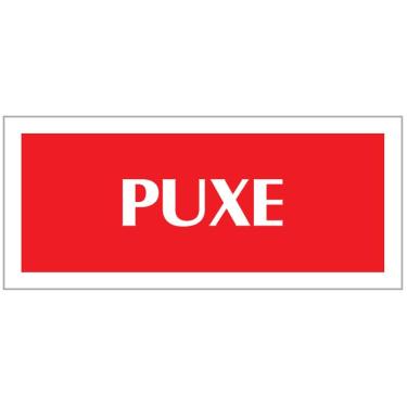 Imagem de Placa - Puxe - Vermelha / Em Ps 20 X 7Cm Emplac Br