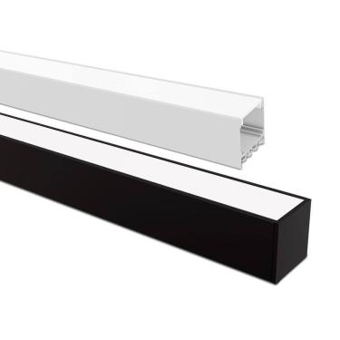 Imagem de Perfil De Sobrepor Taschibra Para Fita De Led Spire 35 Preto Com 2 Metros