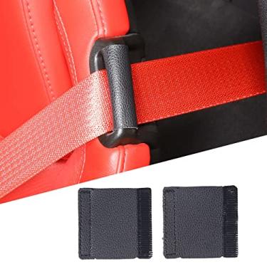 Imagem de Fgtagtal Capas de cinto de segurança de carro compatíveis com Chevrolet Corvette C8 2020-2023, almofadas de fivela de trava de segurança macias para cinto de segurança, 2 peças