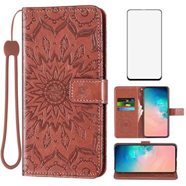 Imagem de Capa de telefone para Samsung Galaxy S10e carteira com protetor de tela de vidro temperado, capa flip magnética de couro, suporte de cartão, acessórios para celular Glaxay S 10e Gaxaly 10se Galaxies