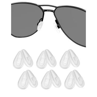 Imagem de 6 pares de protetores nasais de substituição para Oakley Contrail OO4147 | Óculos de sol Lizard OX5113 OX5120 | Gasser OX5087 | Interruptor de limite OX5119 OX5121 - Base macia