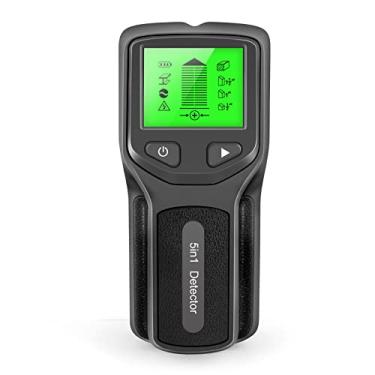 Imagem de Domary HW430 Detector de pinos 5 em 1 Scanner de parede Digital portátil profissional multifuncional Detector de parede Cabo de fios vivos PVC Tubo de água Scanner localizador de metal