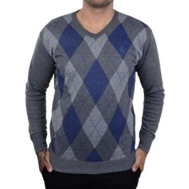 Imagem de Blusa Masculina Lucky Sailing Tricot Cinza - 95052-Masculino