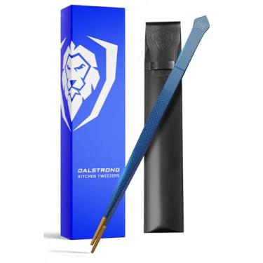 Imagem de Dalstrong Pinças de cozinha profissionais Chef Tweezers - 10 pinças de alta precisão para cozinhar - aço inoxidável azul com vRevestimento de titânio - churrasco, revestimento, multiuso