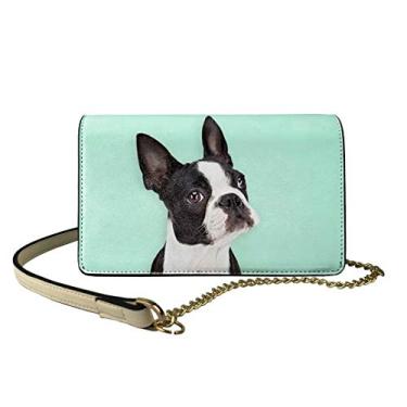 Imagem de GOSTONG You Are My Sunshine Bolsa feminina com estampa de girassol, bolsa mensageiro transversal para viagens e compras, Estampa Boston Terrier, One Size